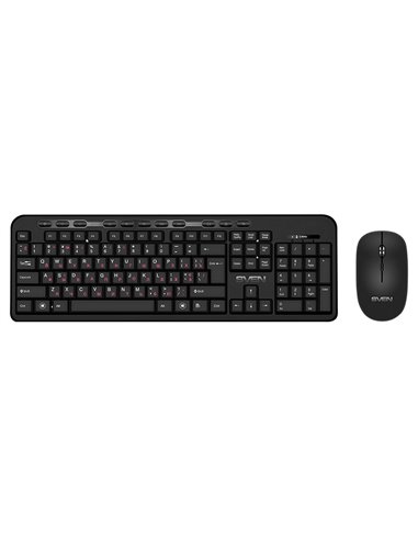 Set Tastatură + Mouse SVEN KB-C3200W, Fără fir, Negru