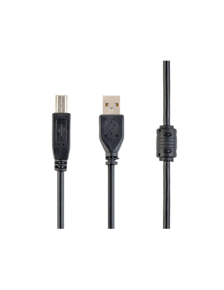 Кабель данных для периферийных устройств Cablexpert CCFB-USB2-AMBM-1.5M, USB Type-A/USB Type-B, 1,5м, Чёрный