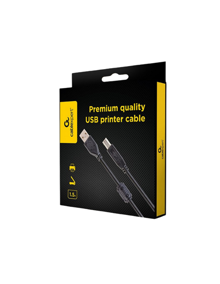 Cablu de date pentru periferice Cablexpert CCFB-USB2-AMBM-1.5M, USB Type-A/USB Type-B, 1,5m, Negru