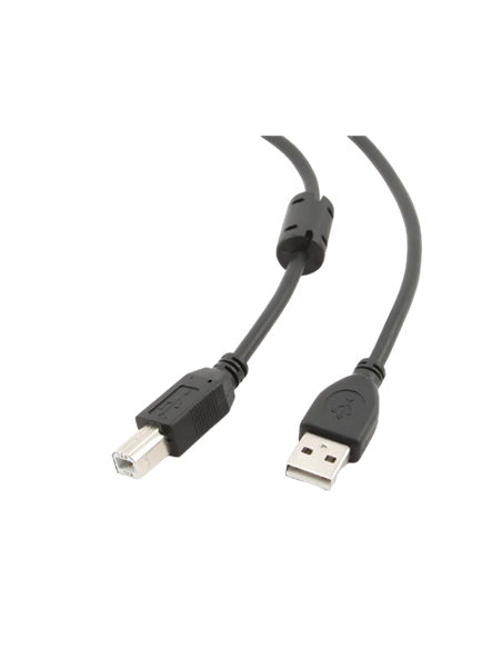 Кабель данных для периферийных устройств Cablexpert CCFB-USB2-AMBM-1.5M, USB Type-A/USB Type-B, 1,5м, Чёрный