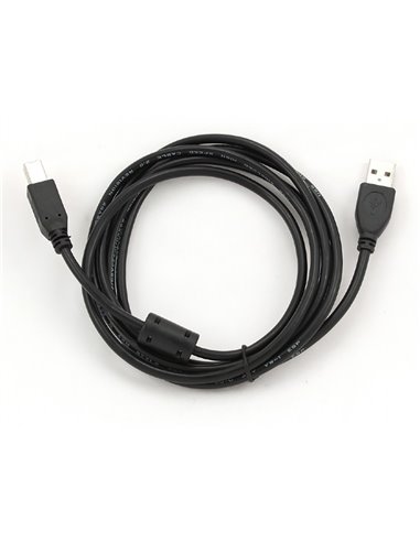 Cablu de date pentru periferice Cablexpert CCFB-USB2-AMBM-1.5M, USB Type-A/USB Type-B, 1,5m, Negru