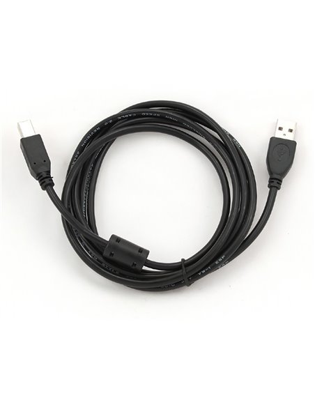 Cablu de date pentru periferice Cablexpert CCFB-USB2-AMBM-1.5M, USB Type-A/USB Type-B, 1,5m, Negru