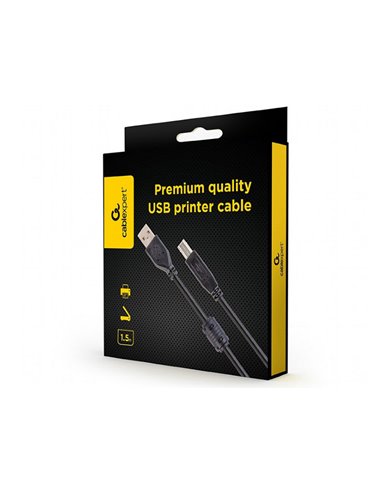 Cablu de date pentru periferice Cablexpert CCFB-USB2-AMBM-1.5M, USB Type-A/USB Type-B, 1,5m, Negru