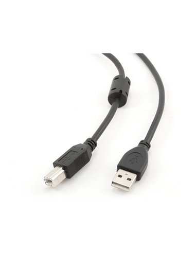 Cablu de date pentru periferice Cablexpert CCFB-USB2-AMBM-1.5M, USB Type-A/USB Type-B, 1,5m, Negru