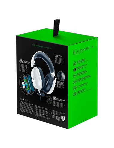 Игровая Гарнитура Razer BlackShark V2 X, Проводной аналоговый, Белый