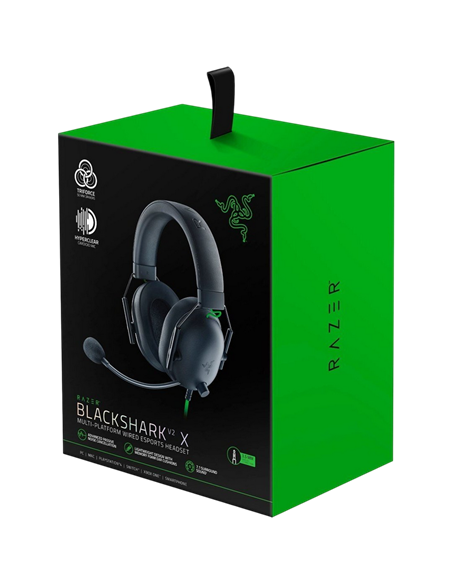Игровая Гарнитура RAZER BlackShark V2 X, Проводной аналоговый, Чёрный