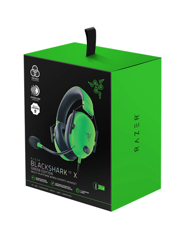 Игровая Гарнитура Razer BlackShark V2 X, Проводной аналоговый, Зелёный