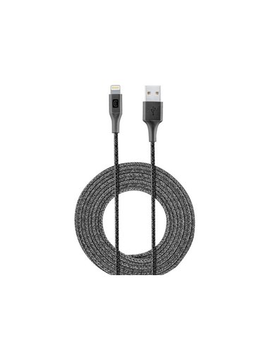 Кабель для зарядки и синхронизации Cellularline Long Cable, USB Type-A/Lightning, 2,5м, Чёрный