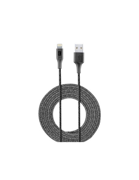 Кабель для зарядки и синхронизации Cellularline Long Cable, USB Type-A/Lightning, 2,5м, Чёрный
