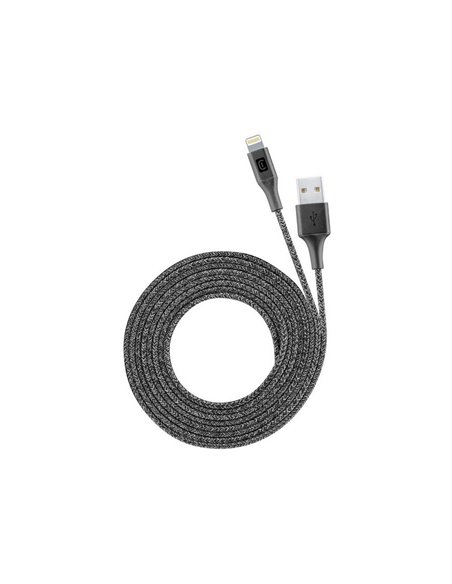 Кабель для зарядки и синхронизации Cellularline Long Cable, USB Type-A/Lightning, 2,5м, Чёрный