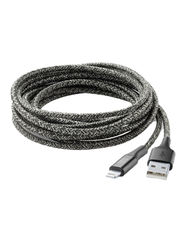 Кабель для зарядки и синхронизации Cellularline Long Cable, USB Type-A/Lightning, 2,5м, Чёрный