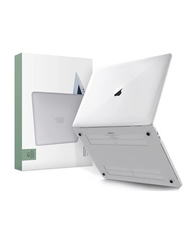 Husă pentru laptop Tech Protect Smartshell Macbook Pro 14 (2021-2023), 14.2", Policarbonat, Crystal Clear