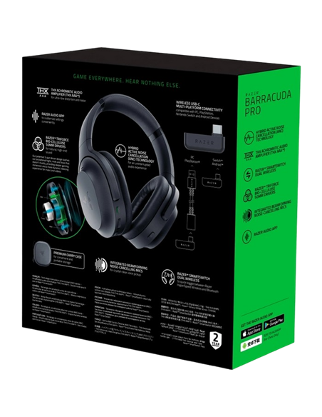 Игровая Гарнитура Razer Barracuda Pro, Bluetooth/USB, Чёрный