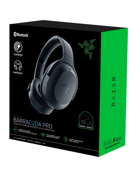 Игровая Гарнитура Razer Barracuda Pro, Bluetooth/USB, Чёрный