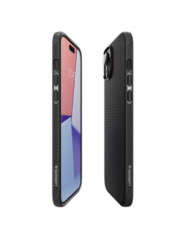 Чехол Spigen iPhone 15 Plus Liquid Air, Матовый Черный