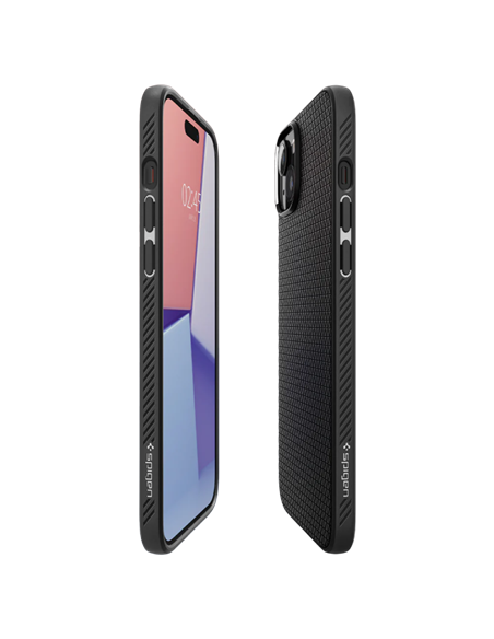 Husă Spigen iPhone 15 Plus Liquid Air, Negru Mat