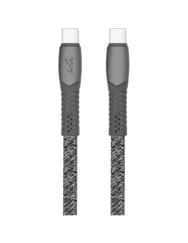 Cablu de încărcare și date Rivacase PS6105, USB Type-C/USB Type-C, 2,1m, Gri