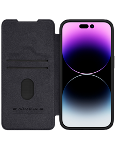 Husă tip carte Nillkin iPhone 15 Pro Max - Qin Pro, Negru