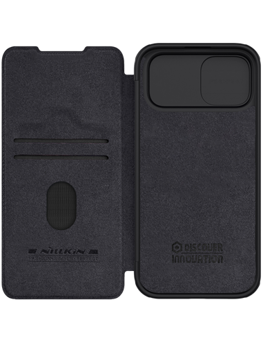 Husă tip carte Nillkin iPhone 15 Pro Max - Qin Pro, Negru