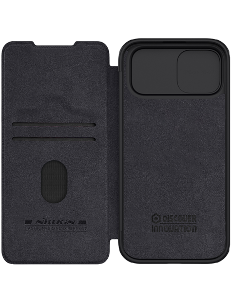 Husă tip carte Nillkin iPhone 15 Pro Max - Qin Pro, Negru