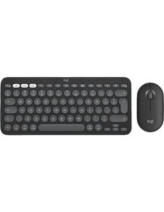 Set Tastatură + Mouse Logitech Pebble 2 Combo pentru MAC, Fără fir, Negru