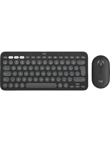Клавиатура и мышь Logitech Pebble 2 Combo для MAC, Беспроводное, Чёрный