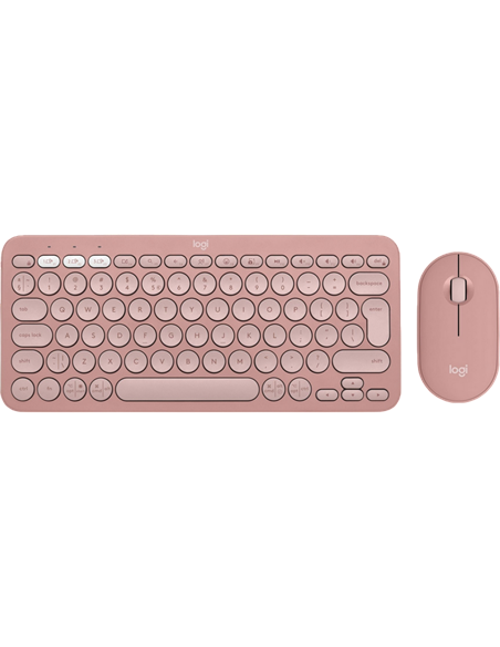 Клавиатура и мышь Logitech Pebble 2 Combo, Беспроводное, Розовый