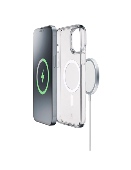 Husă Cellularline Gloss Mag - iPhone 15, Transparent