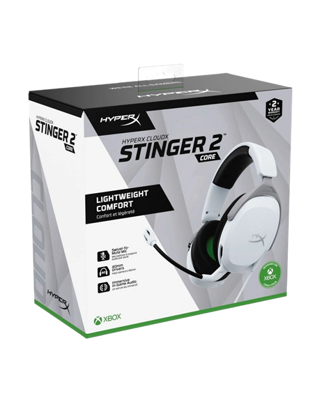 Căști gaming HyperX CloudX Stinger 2 Core, Cu fir, Alb