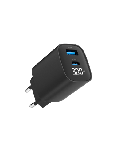 Încărcător Gembird TA-UC-PDQC30LCD-BK-01, 30W, Negru