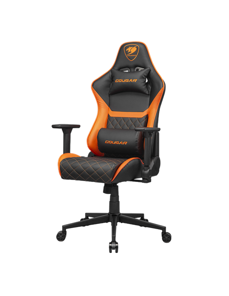 Игровое кресло Cougar Armor One V2, ПВХ Кожа, Черный | Оранжевый