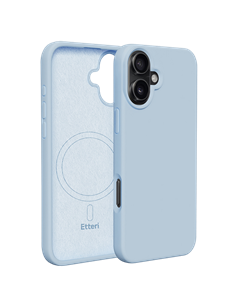 Husă Etteri Silicone Mag case pentru iPhone 16, Albastru deschis