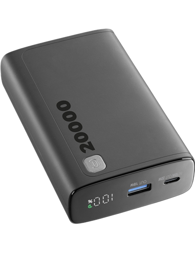 Acumulator extern Cellularline Elite 20W, 20000mAh, Negru