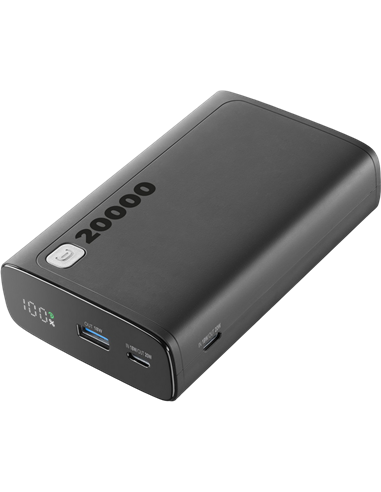 Портативное зарядное устройство Cellularline Elite 20W, 20000мА·ч, Чёрный