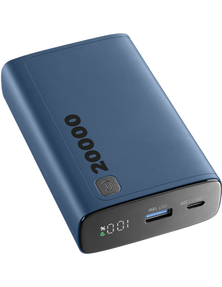 Acumulator extern Cellularline Elite 20W, 20000mAh, Albastru