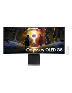 34" Игровой монитор Samsung S34DG852, OLED 3440x1440 WQHD, Серебристый