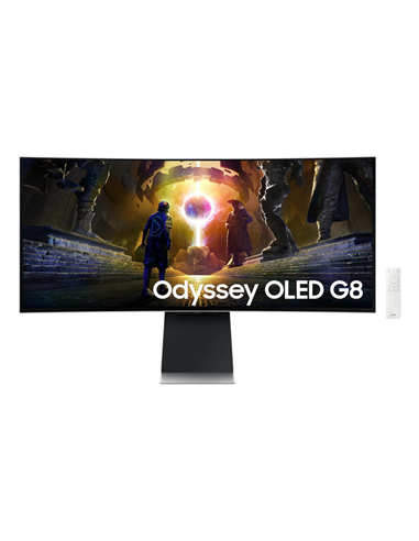 34" Игровой монитор Samsung S34DG852, OLED 3440x1440 WQHD, Серебристый