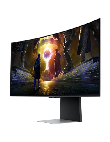 34" Monitor Gaming Samsung S34DG852, OLED 3440x1440 WQHD, Argintiu