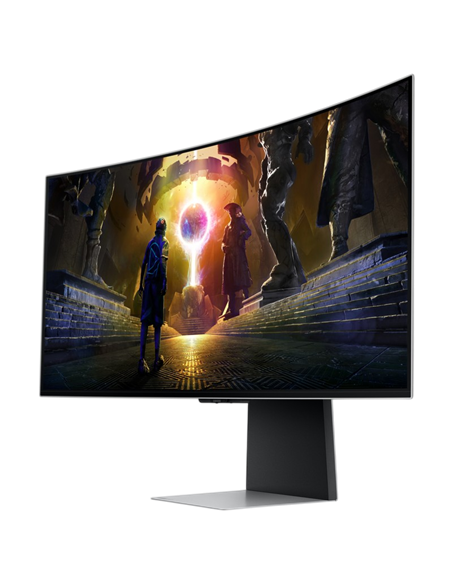 34" Monitor Gaming Samsung S34DG852, OLED 3440x1440 WQHD, Argintiu