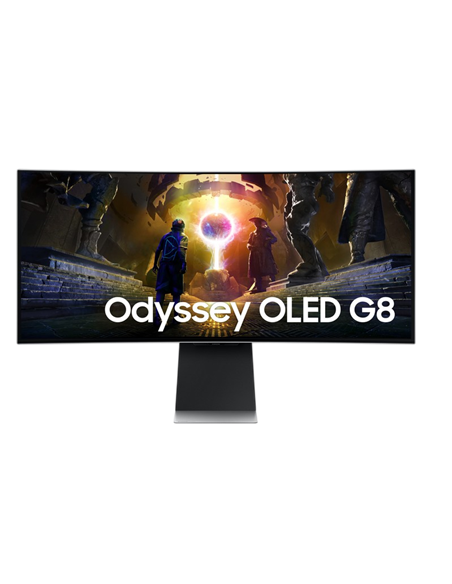 34" Игровой монитор Samsung S34DG852, OLED 3440x1440 WQHD, Серебристый