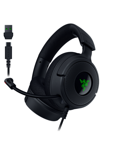 Игровая Гарнитура Razer Kraken V4 X USB, Проводной аналоговый, Чёрный