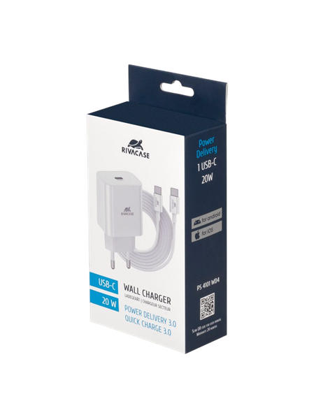 Încărcător Rivacase PS4101 WD4, 20W, Alb