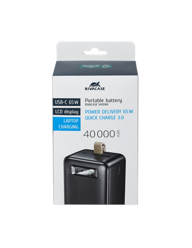 Acumulator extern Rivacase VA1084, 40000mAh, Negru