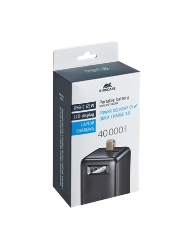Acumulator extern Rivacase VA1084, 40000mAh, Negru