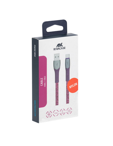 Cablu încărcare și sincronizare Rivacase PS6102 RD12, USB Type-A/USB Type-C, 1,2m, Roșu