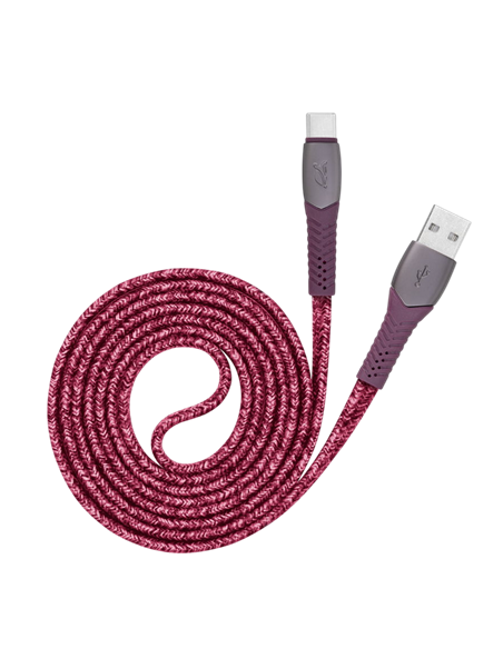 Cablu încărcare și sincronizare Rivacase PS6102 RD12, USB Type-A/USB Type-C, 1,2m, Roșu