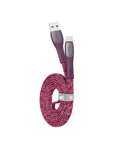 Cablu încărcare și sincronizare Rivacase PS6102 RD12, USB Type-A/USB Type-C, 1,2m, Roșu
