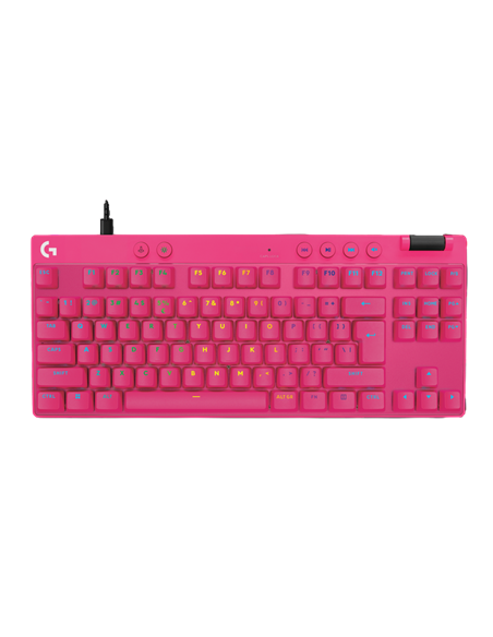 Tastatură Logitech G Pro X TKL Rapid, Cu fir, Magenta