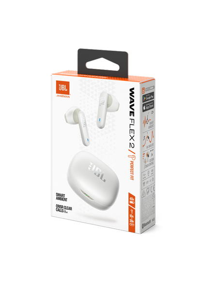 Căști JBL. Wave Flex 2, Alb
