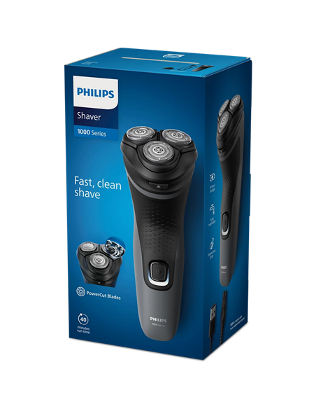 Электробритва мужская Philips S1142/00, Чёрный | Серый